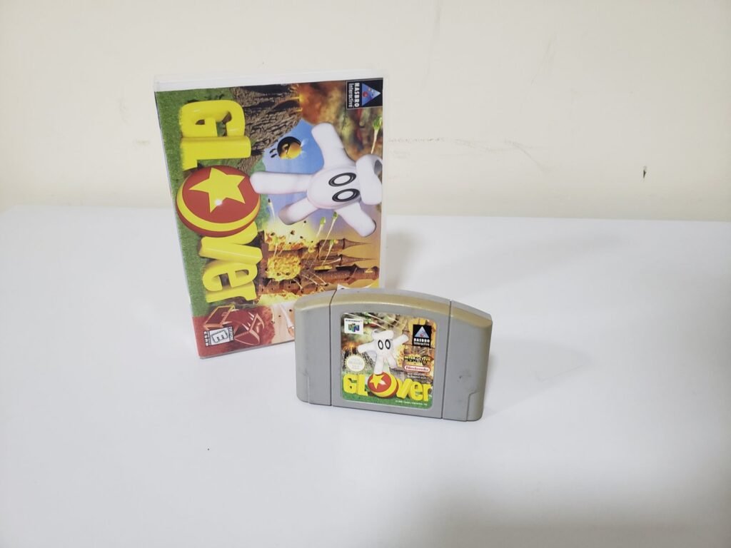 JOGO - N64 - GLOVER (EUR) + CAIXA DE LOCADORA