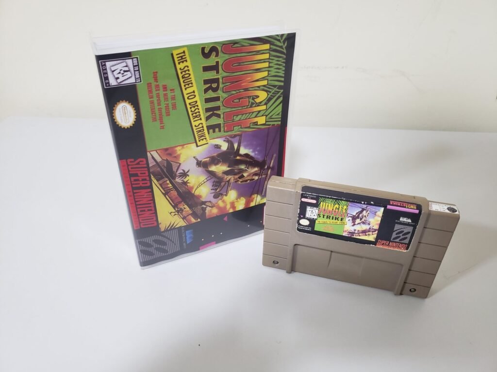 JOGO SNES - JUNGLE STRIKE + CAIXA DE LOCADORA