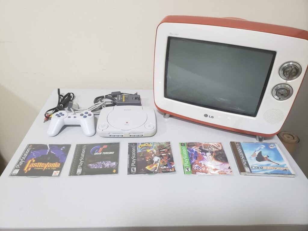 PSONE + CONTROLE + 5 JOGOS (PARALELO)