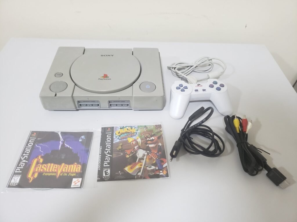 PS1 FAT + CONTROLE + 2 JOGOS