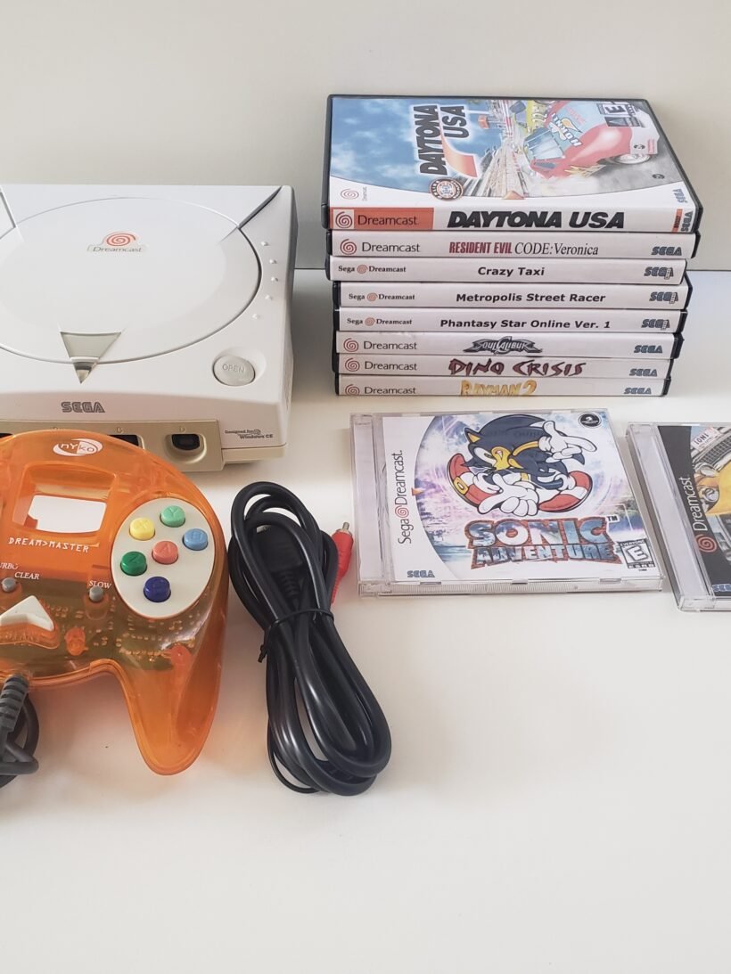 DREAMCAST + CONTROLE + 10 JOGOS