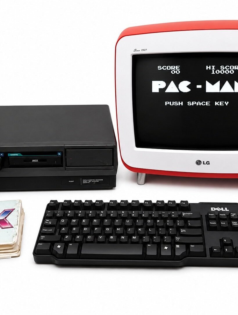 MSX GRADIENTE + TECLADO + JOGO PAC-MAN
